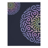 半青モダングラデーション曼荼羅壁画 フォトプリント            (正面)