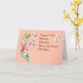 半額誕生日カード(6か月の旧男の赤ちゃん) カード (黄色い花)