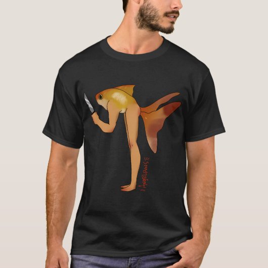 半魚人の男性 Tシャツ (正面)
