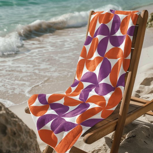 半鮮やか世紀モダン ビーチタオル