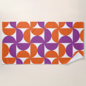 半鮮やか世紀モダン ビーチタオル (正面)