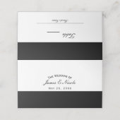 半黒と白のクラステーエレガントブル番号 プレイスカード (外部開封)