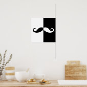 半黒白ひげ ポスター (キッチン)