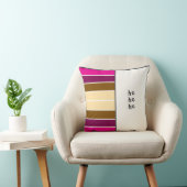 半、文字とストライプ クッション (椅子)