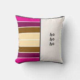 半、文字とストライプ クッション