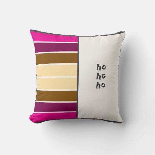 半、文字とストライプ クッション (正面)