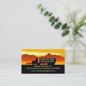 半OTRのトラック運送の輸送のトラック運転手の名刺 名刺 (スタンド正面)