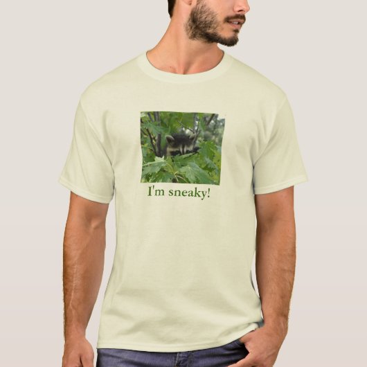 卑劣なアライグマ-人のTシャツ Tシャツ (正面)
