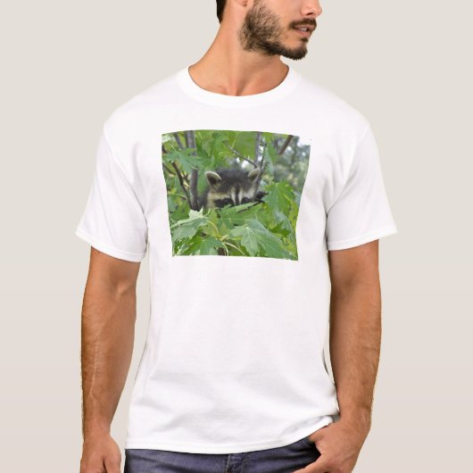 卑劣なアライグマ-青年Tシャツ Tシャツ (正面)