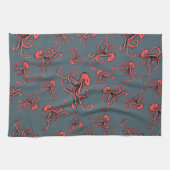 卑劣なタコパターン キッチンタオル (横)