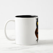 卑劣な忍者のフクロウ ツートーンマグカップ (左)