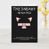 卑劣な忍者のブタ カード (黄色い花)