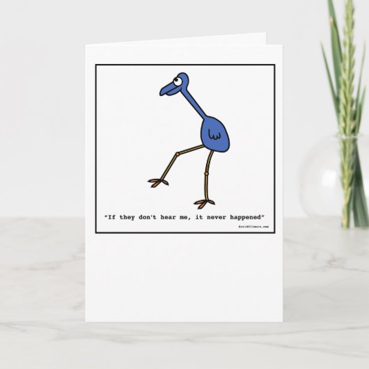 卑劣な鳥-挨拶状 カード (正面)