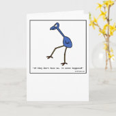 卑劣な鳥-挨拶状 カード (黄色い花)