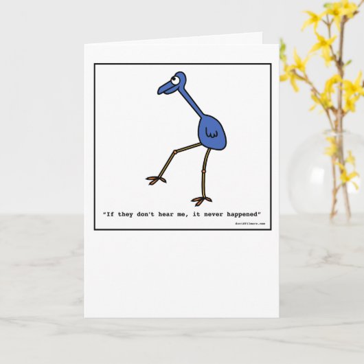 卑劣な鳥-挨拶状 カード (黄色い花)