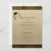 卒エレガント業帽 招待状 (裏面)