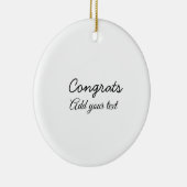 卒シンプル業おめでとう セラミックオーナメント (右)