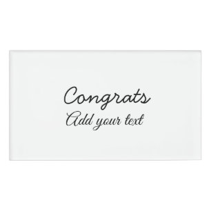 卒シンプル業おめでとう 名札