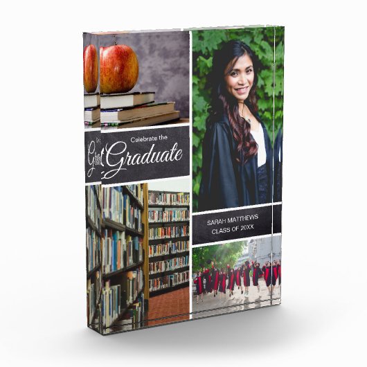 卒パーソナライズされた業写真コラージュクラス フォトブロック (左)