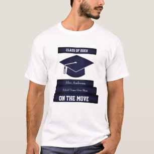 卒パーソナライズされた業T型1 Gradキャップガウン階段 Tシャツ