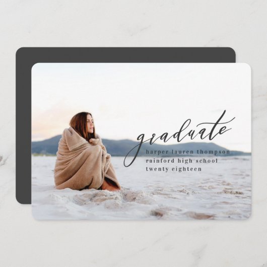 卒ミニマル業 招待状 (正面/裏面)