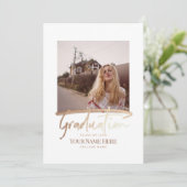 卒モダンエレガント業写真 招待状 (スタンド正面)