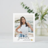 卒モダン業おパーソナライズされた礼のはがき ポストカード (スタンド正面)