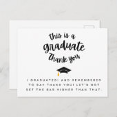 卒業ありがとうおもしろいカード ポストカード (正面/裏面)