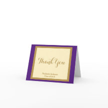 卒業ありがとうございました紫と金ゴールドパーソナライズされた