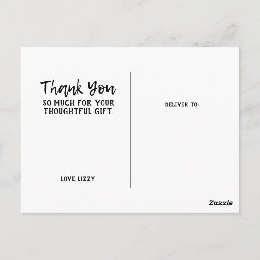 卒業ありがとうはがき ポストカード (裏面)