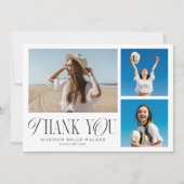 卒業ありがとうエレガントフォトコラージュ サンキューカード (正面)