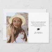 卒業ありがとうエレガントフォトコラージュ サンキューカード (裏面)