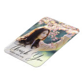 卒業ありがとうフォトブラックモダンスクリプト マグネット (左側)