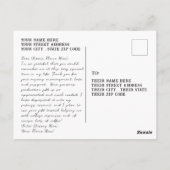 卒業ありがとうポストカードに自分のメッセージを入力 ポストカード (裏面)