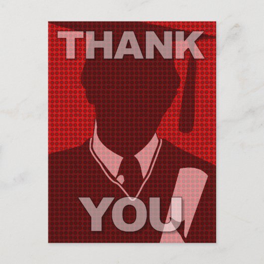 卒業ありがとうポストカードガウン1 ポストカード (正面)