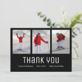 卒業ありがとうモダン3 Photo白黒 案内状 (スタンド正面)