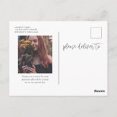 卒業ありがとう写真高校卒業 ポストカード (裏面)