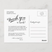 卒業ありがとう手書きスクリプトフォト ポストカード (裏面)