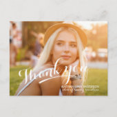 卒業ありがとう手書きスクリプトフォト ポストカード (正面)