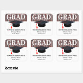 卒業ありがとう スクエアシール (シート)