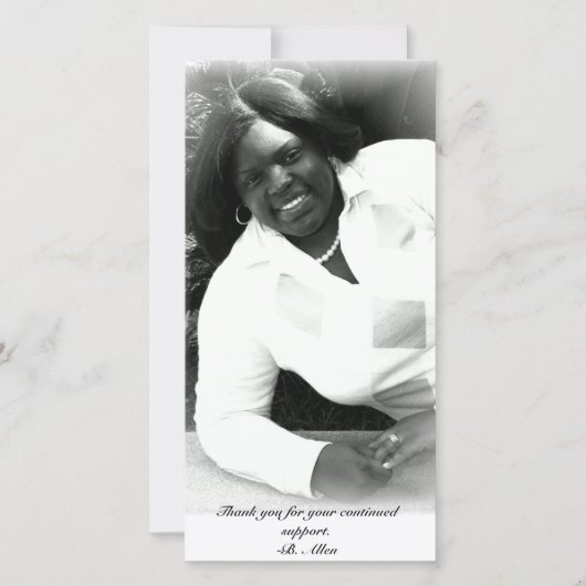 「卒業ありがとう」フォトカード サンキューカード (正面)