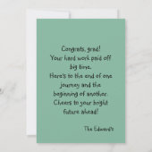 卒業おめでとうあいさつカード 招待状 (裏面)