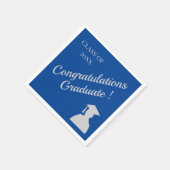 卒業おめでとうが学校の色を選ぶ スタンダードカクテルナプキン (角)