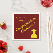 卒業おめでとうが学校の色を選ぶ スタンダードカクテルナプキン (インサイチュ)