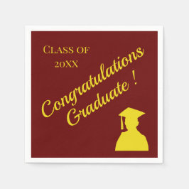 卒業おめでとうが学校の色を選ぶ スタンダードカクテルナプキン