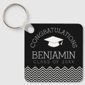 卒業おめでとうございますカラーを編集 キーホルダー (正面)