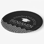 卒業おめでとうございますカラーを編集 ペーパープレート (アングル)