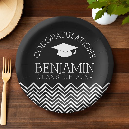 卒業おめでとうございますカラーを編集 ペーパープレート