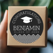 卒業おめでとうございますカラーを編集 ラウンドシール