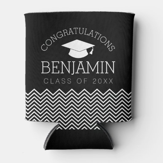 卒業おめでとうございますカラーを編集 缶クーラー (正面)